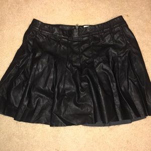 abercrombie and fitch leather skater skirt